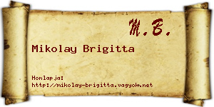 Mikolay Brigitta névjegykártya