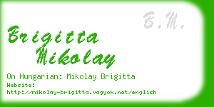 brigitta mikolay business card